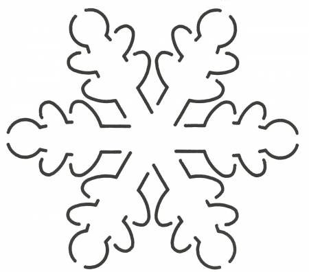 Quilt Stencil Snowflake 5in x 5-1/2in