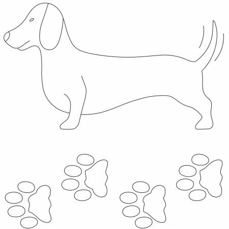 Doxie Quilting Stencil 7inx4in & 1.5in