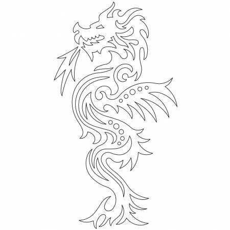 7in x 13in Asian Fire Dragon Stencil