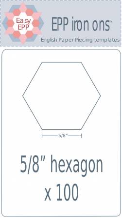 5/8in Hexagon EPP Iron-On x 100