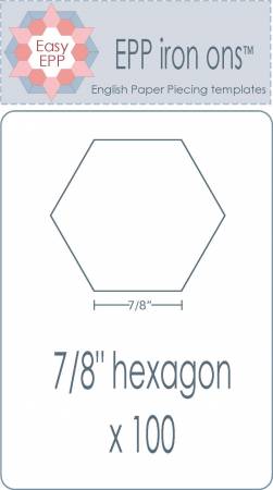 7/8in Hexagon EPP Iron-On x 100