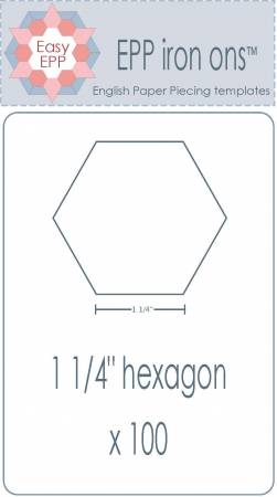 1-1/4in Hexagon EPP Iron-On x 100