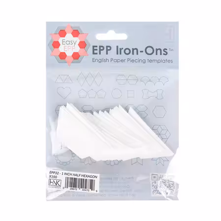1in half Hexagon EPP Iron-On x 100