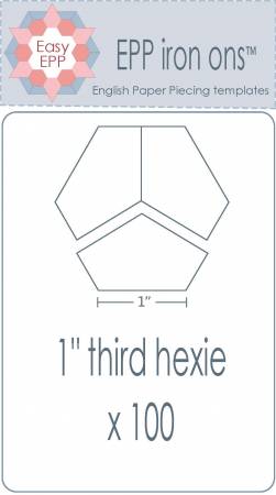 1in third Hexagon EPP Iron-On x 100