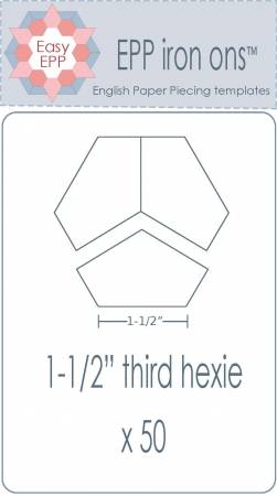 1-1/2in third Hexagon EPP Iron-On x 50