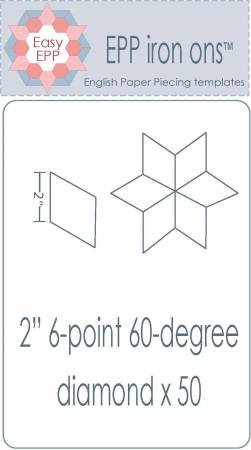 2in 6-point 60-degree Diamond EPP Iron-On x 50