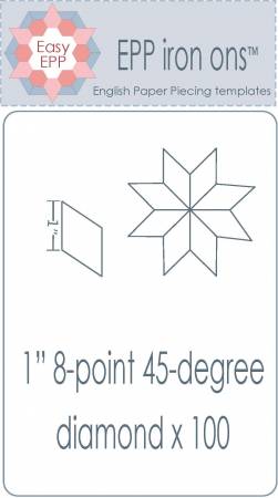 1in 8-point 45-degree Diamond EPP Iron-On x 100