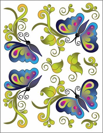 Tattoo Elementz Decal Butterfly Bliss (Printed On Clear)