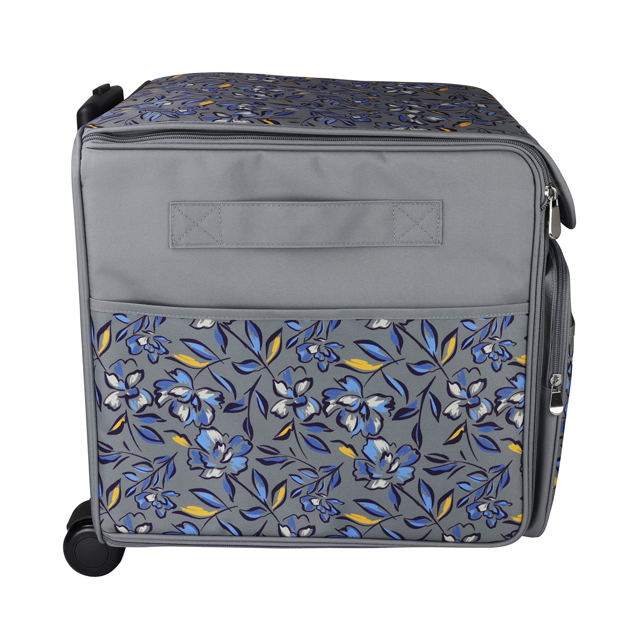 Rolling Serger Case Blue Grey Floral
