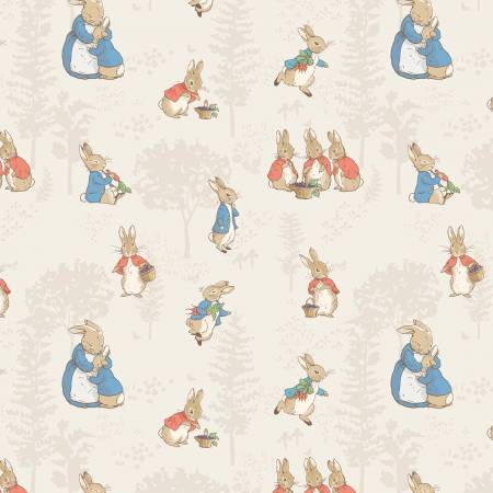 Flannel The Tale of Peter Rabbit Main Cream