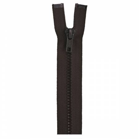 Sport Polyester 1-Way Separating Zipper 28in Cloister Brown