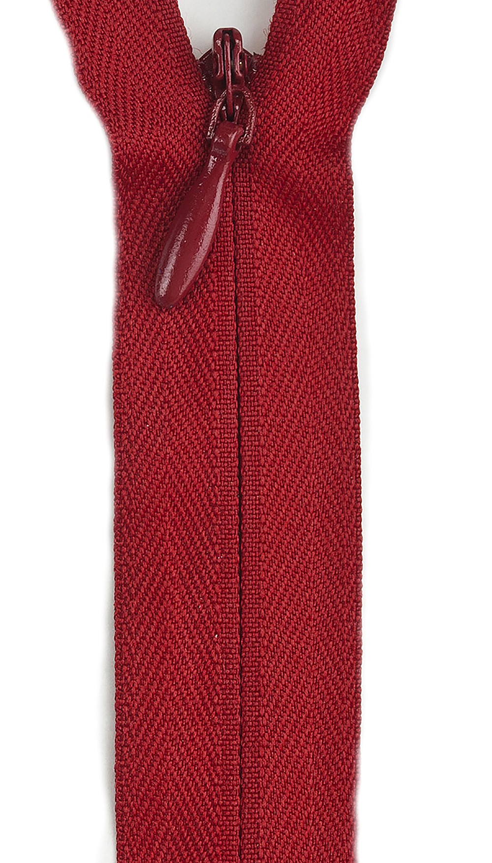 Invisible Polyester Zipper 22in Red