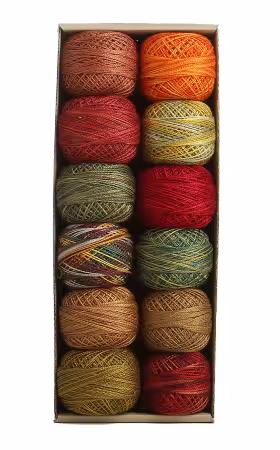 Valdani Pearl Cotton Ball Sz12 109yd 12 Colors Fabulous Autumn
