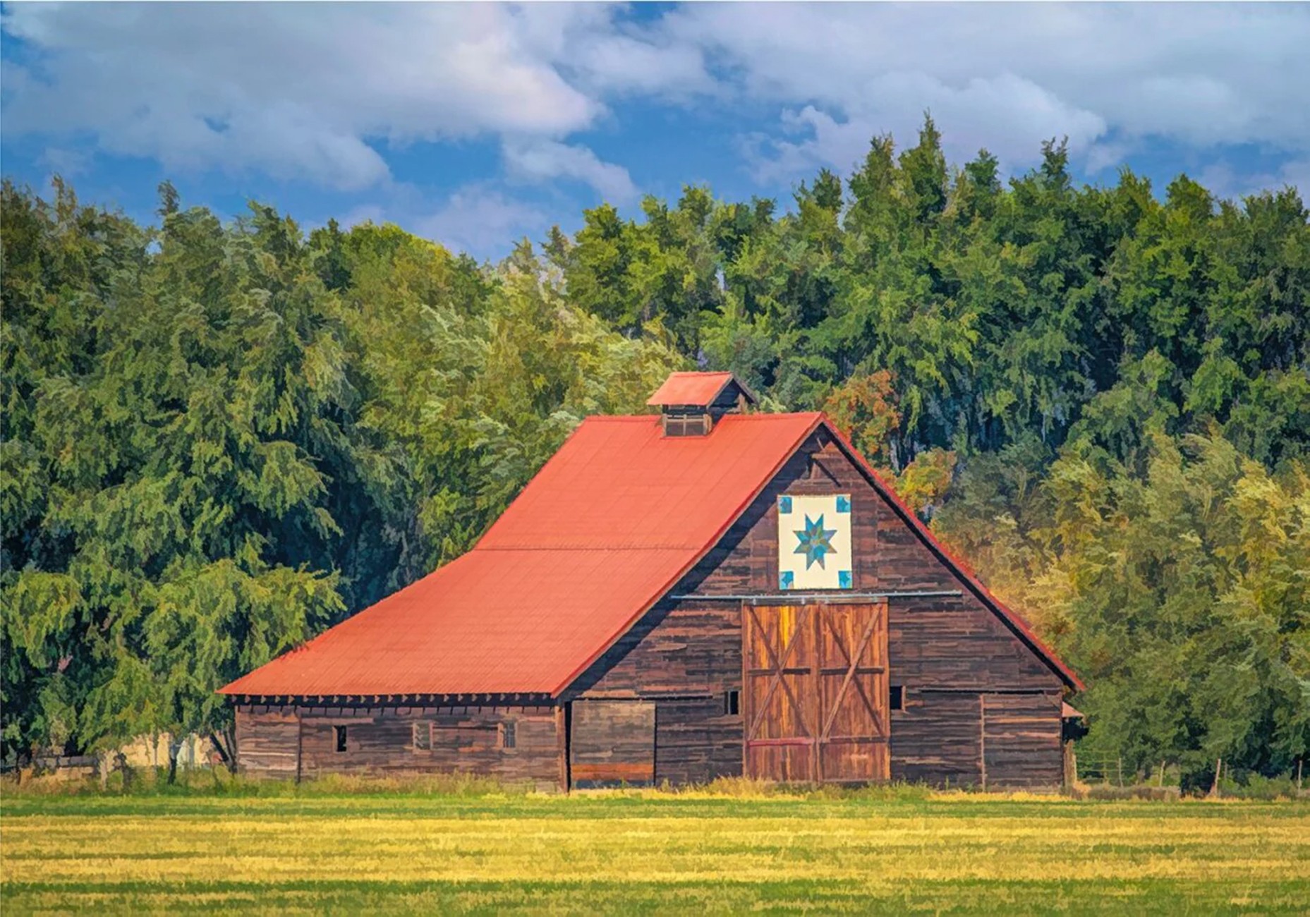 On the Barn Quilt Trail 20x14in Panel