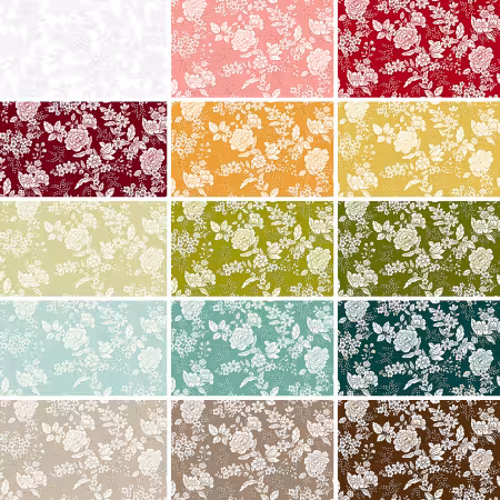 Fat Quarter Tranquility, 15pcs, 4 bundles/pack