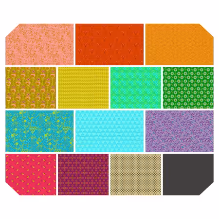 10in Squares Pop Cloth 42pcs, 6 bundles/pack