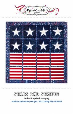 Stars and Stripes In The Hoop Wall Hanging
