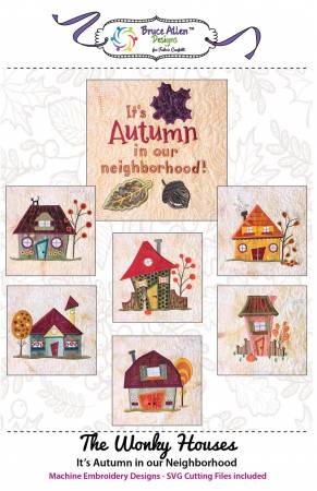 The Wonky Houses Autumn for Machine Embroidery