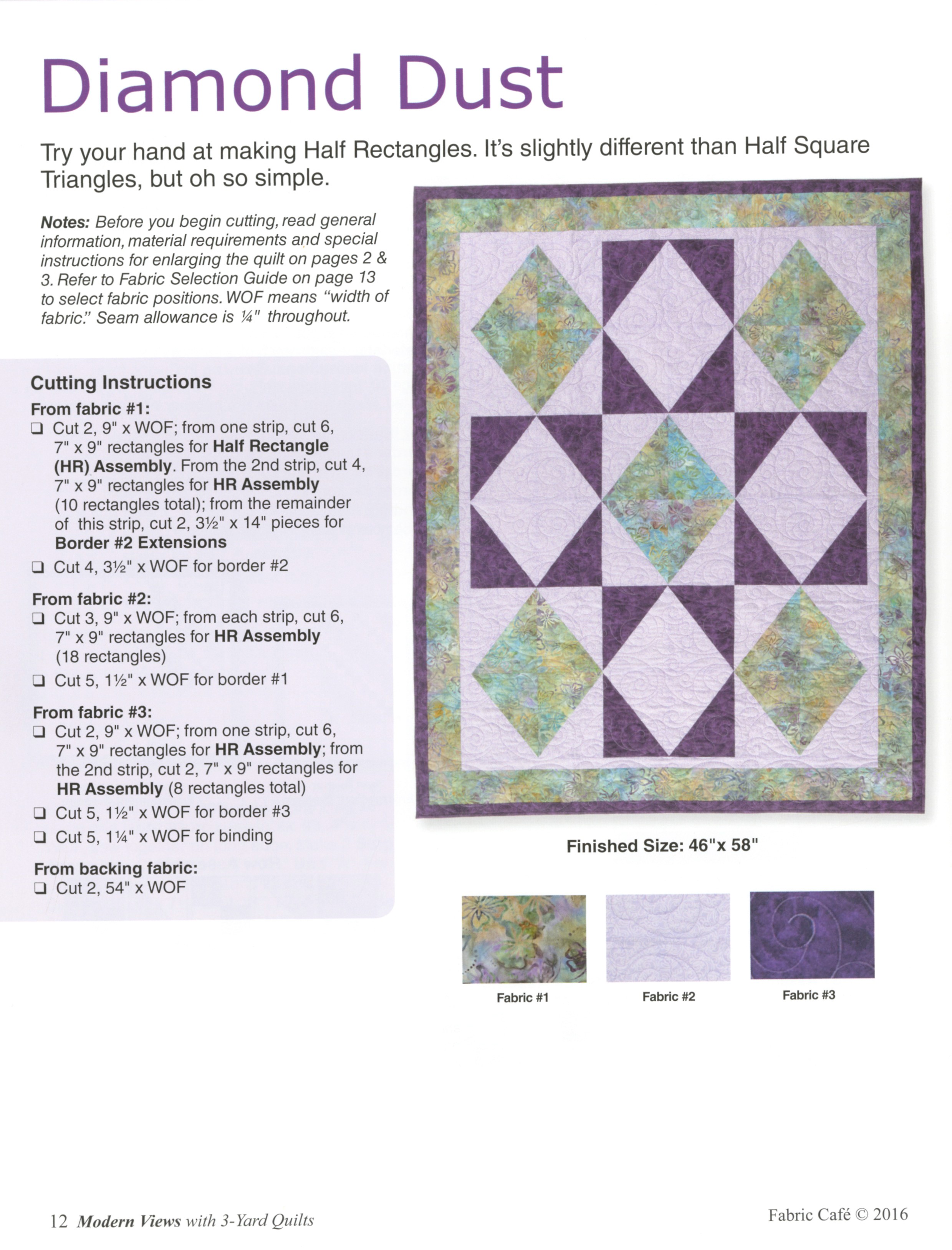 Modern Views with 3-Yard Quilts Booklet by Fabric Cafe/Donna