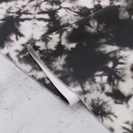 Tie Dye Denim White Faux Fur 5yd