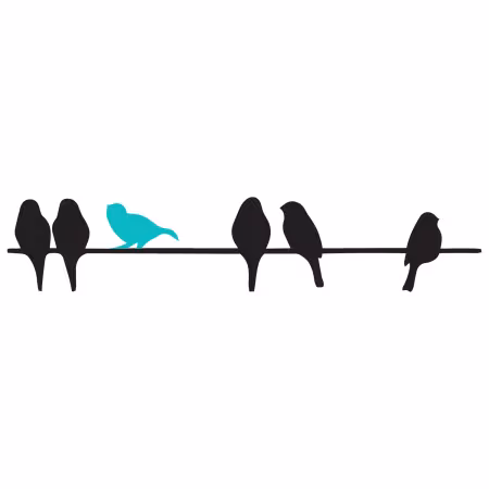 Birds on a Wire Creative Iron 20in x 4in
