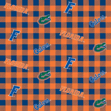 NCAA-Florida Gators Buffalo Plaid Cotton