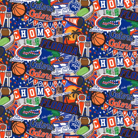 NCAA-Florida Doodle Allover cotton