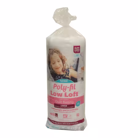 Poly-Fil Low-Loft Polyester Batting 90in x 108in