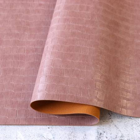 Blush Pink Faux Crocodile Leather 5yds