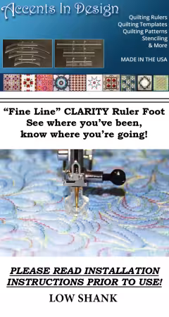Fine Line Clarity Ruler Foot Low Shank