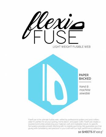 FlexiFuse Lightweight Fusible Web - 10 Sheets 8in x 10-1/2in