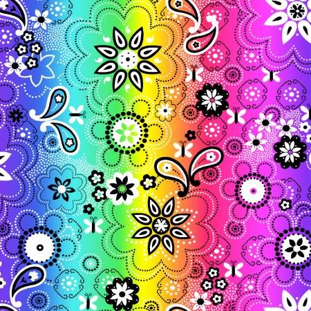 Bright Rainbow Flowers