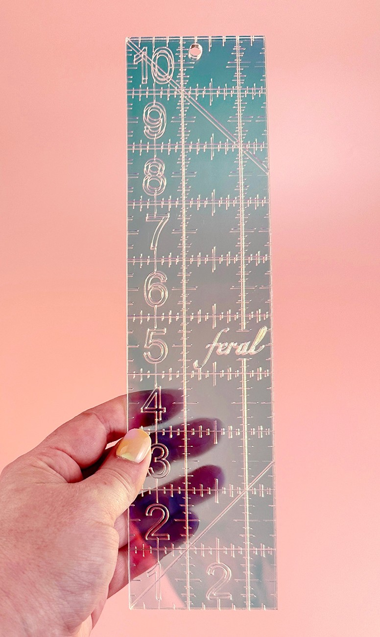 2-1/2in x 10in Ruler Iridescent