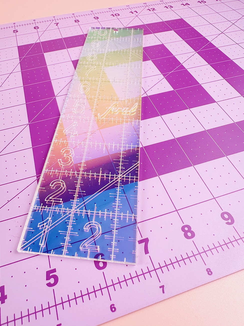 2-1/2in x 10in Ruler Iridescent