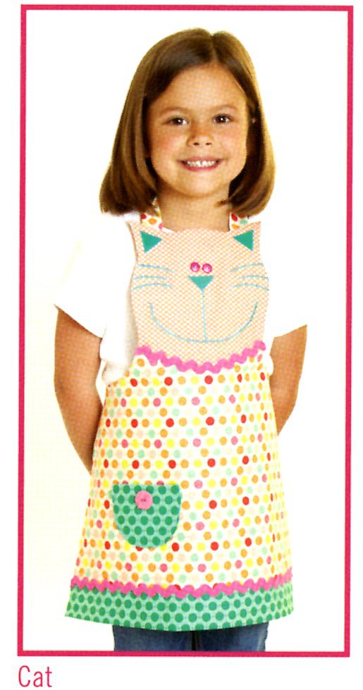 Fun Friends Childs Apron Bunny, Cat & Owl By Rose, Cynthia