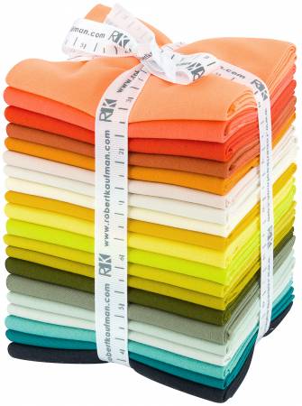 Fat Quarter Kona Solids Elizabeth Hartman Curated 20pcs/bundle