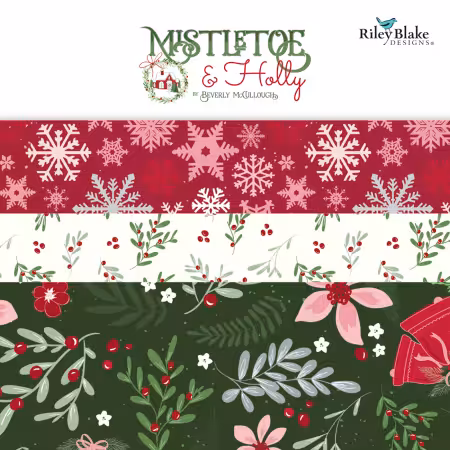 Mistletoe & Holly Fat Quarter Bundle, 24pcs