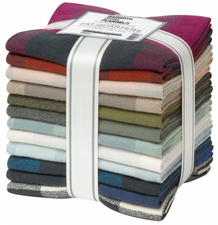 Fat Quarter Mammoth Organic Flannel, 12pcs/bundle