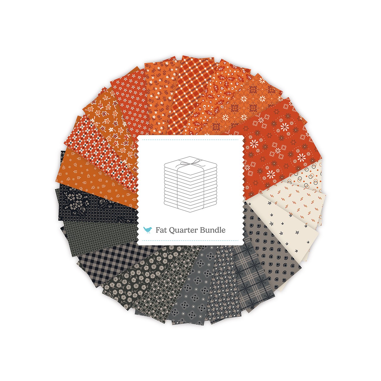 Pumpkin & Licorice Fat Quarter Bundle, 21 Pcs.