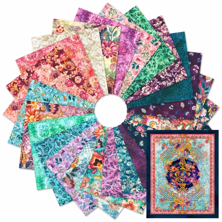 Fat Quarters Baroque Bloom 25Pcs/Bundle