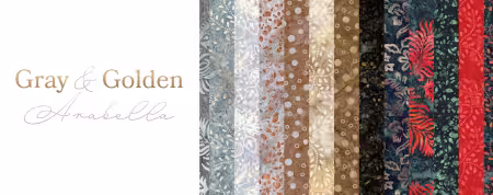 Batiks Gray & Golden Arabella Fat Quarter Bundle, 24pcs