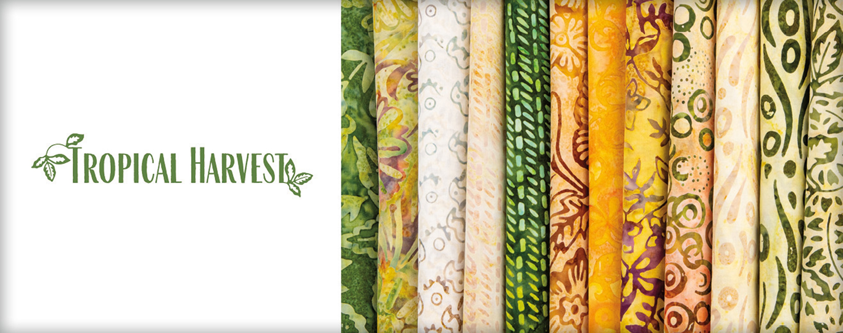 Batiks Tropical Harvest Fat Quarter Bundle 12 Pcs.