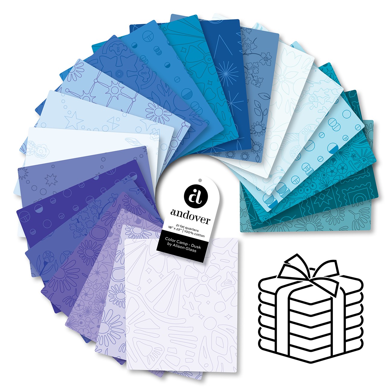 Dusk Fat Quarter Bundle 21 Cuts Each