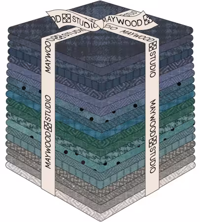 Fat Quarter Woolies Flannel Stormy Seas, 20pcs/bundle