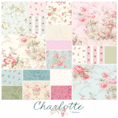 Fat Quarter Charlotte, 19pcs, 2 bundles/pack