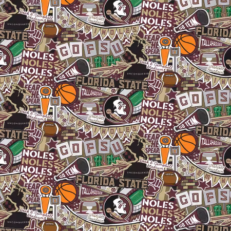 NCAA-Florida State Doodle Allover cotton