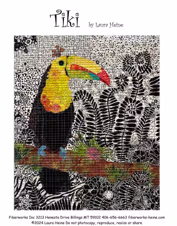 Tiki Toucan Collage Pattern by Laura Heine