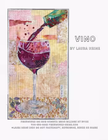 Vino Collage Pattern by Laura Heine