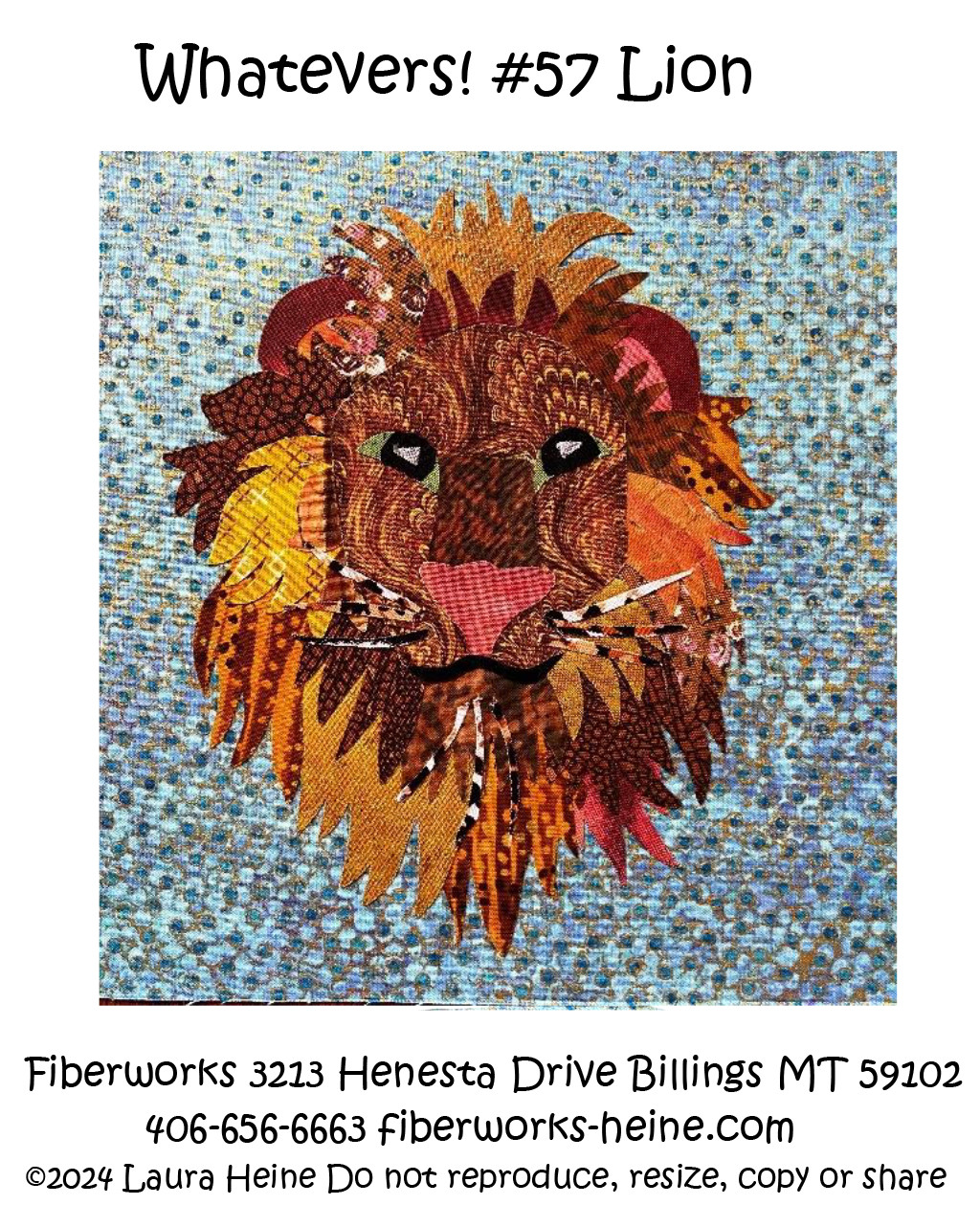 Whatevers! #57 Lion Collage Pattern by Laura Heine By Heine, Laura