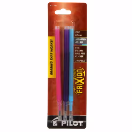 Frixion Clicker Pen Fine Point 0.7mm Refill 3pk